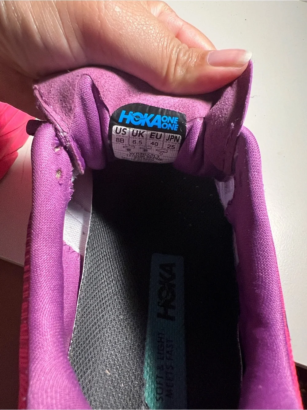 Hoka Women's Pink and Purple Running Shoe